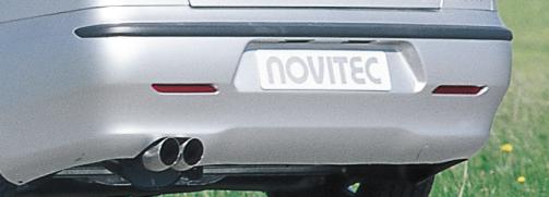 NOVITEC stainless steel exhaustsystem with two 70 mm outlets in DTM look
